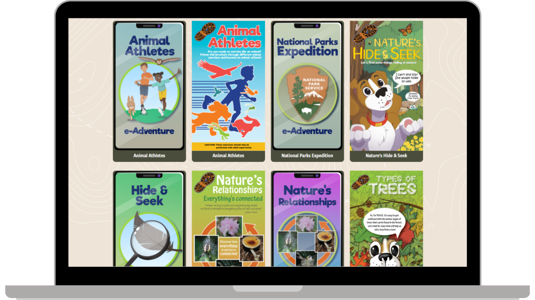 Selection of both virtual and physical brochures when registering an adventure