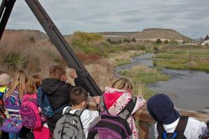 Kids on bridge