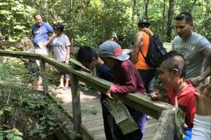 Latinos Aventureros on a group hike