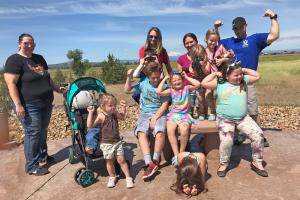 Families at the M-Hill TRACK Trail