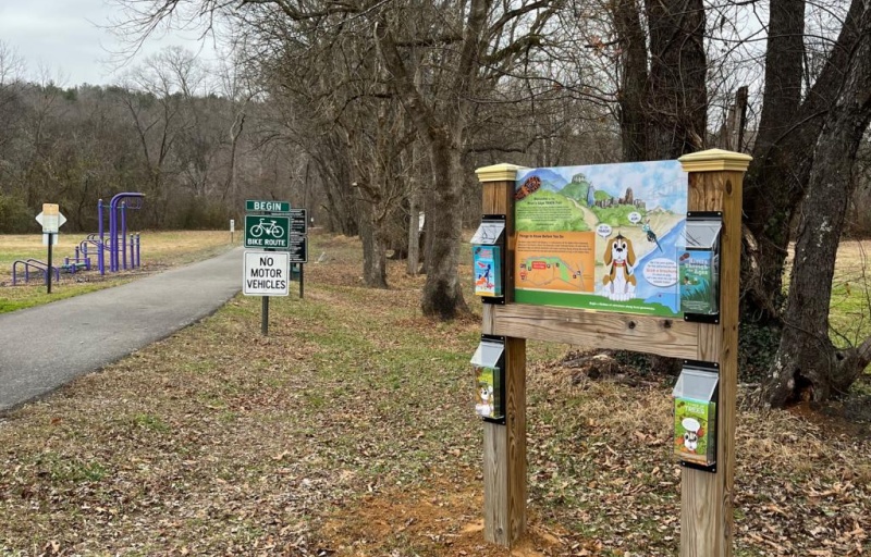 TRACK Trail trailhead sign