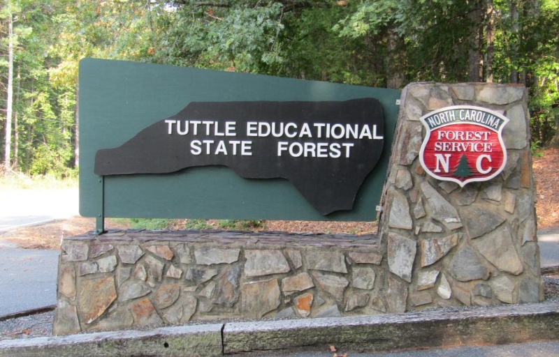 Entrance sign at Tuttle State Educational Forest
