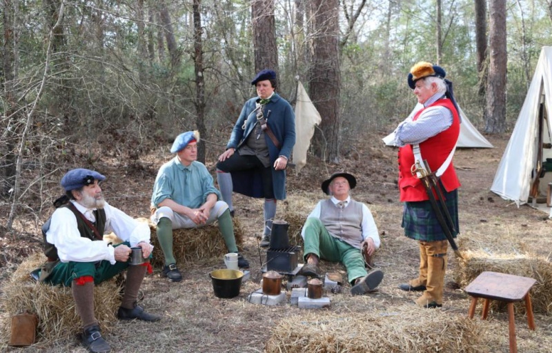 Moores Creek Loyalists sitting in camp