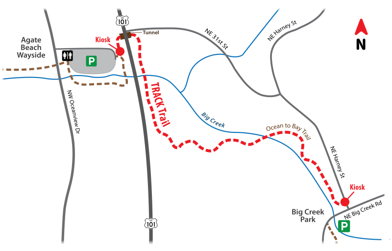 Agate Beach TRACK Trail Map