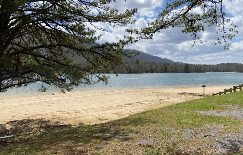 Swim beach along the trail