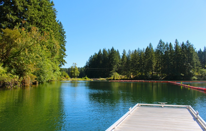 A view of the non-motorized boat launch at Timber Park