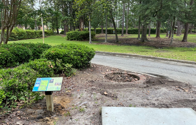Hole 15 teepad and fairway