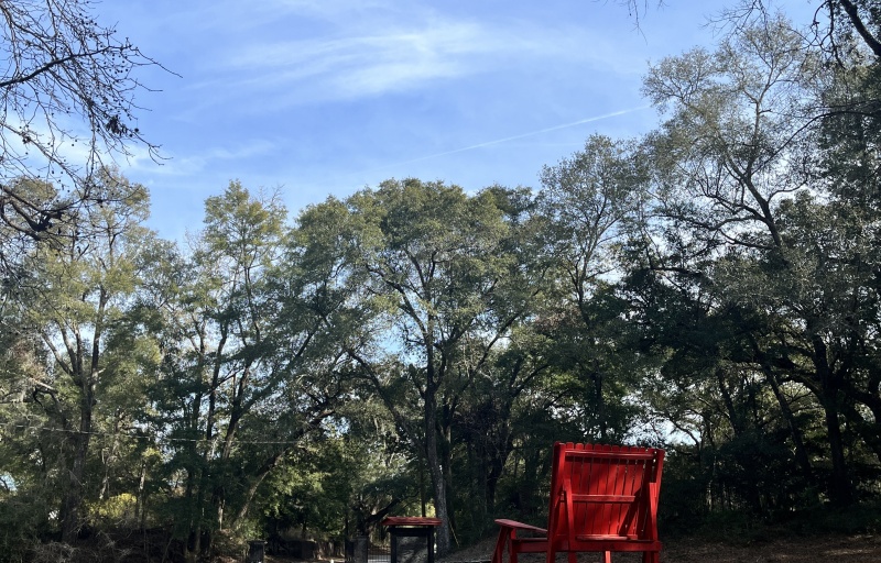 Red chair at Walterboro