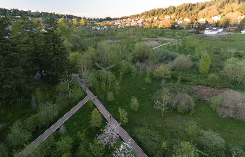 Aerial view of Happy Valley Park