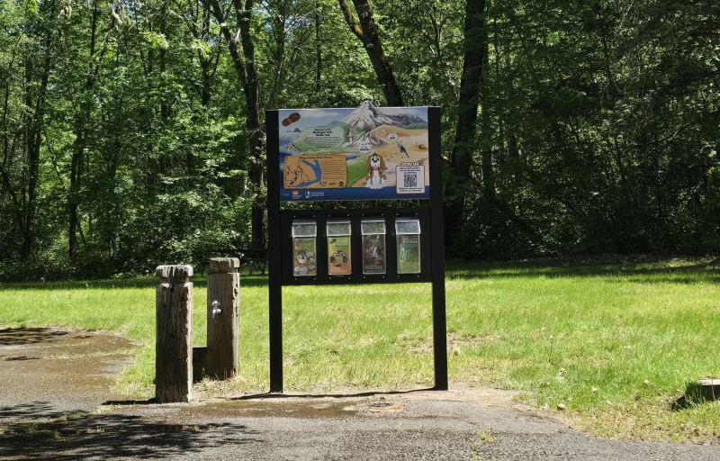 Trailhead sign at McGregor Park