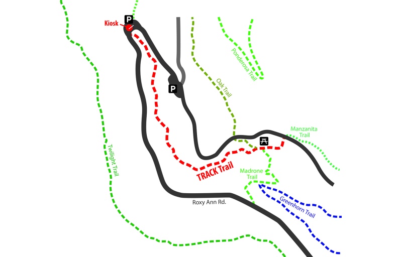 Map of the TRACK Trail at Prescott Park