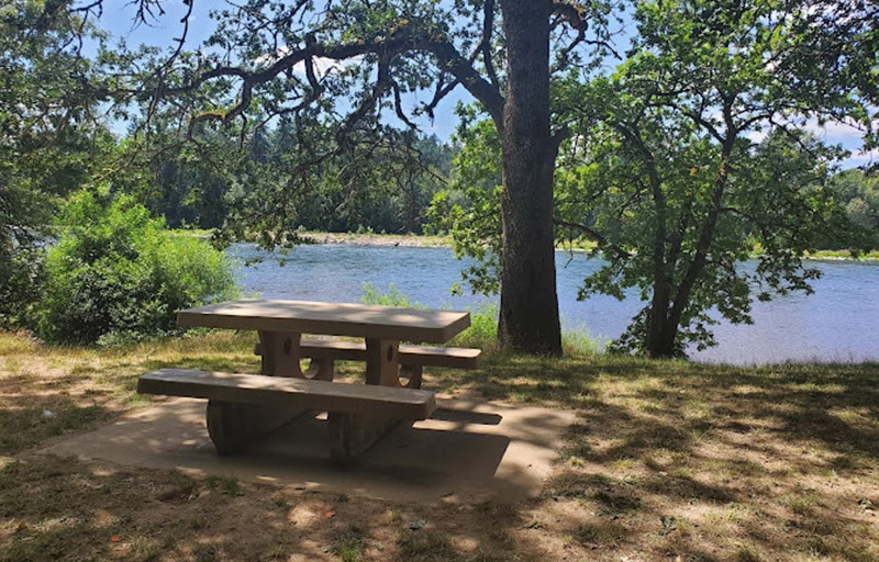 Picnic area at Spong's Landing