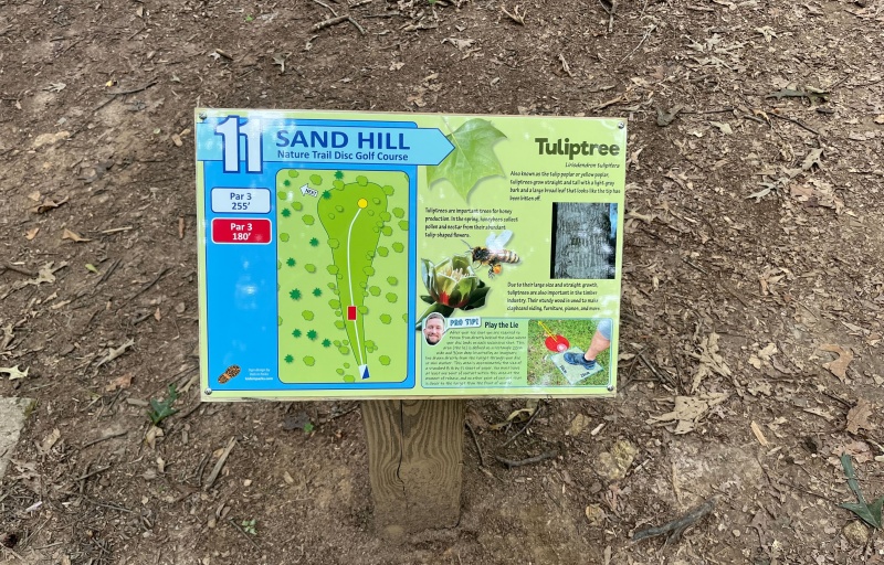 Hole 11's tee sign
