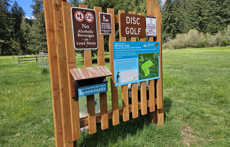 Meztler Nature Trail Disc Golf sign