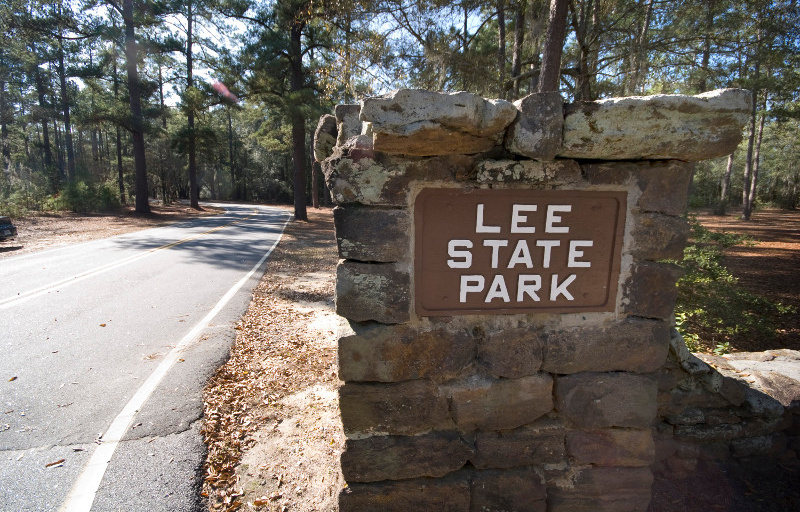 Lee State Park entry sign