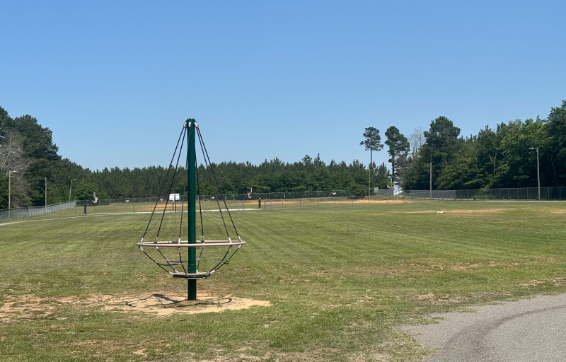 Playground equipment and trail