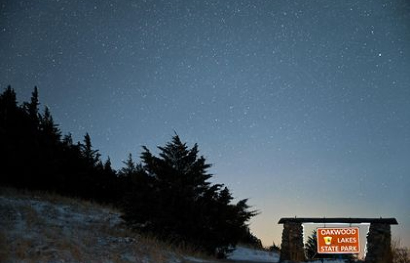 The night sky at the park