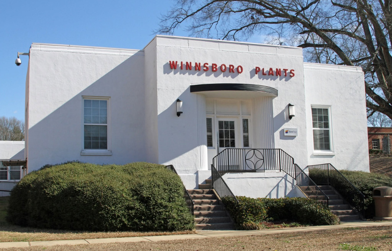 The historic Winnsboro Plant Mill office building