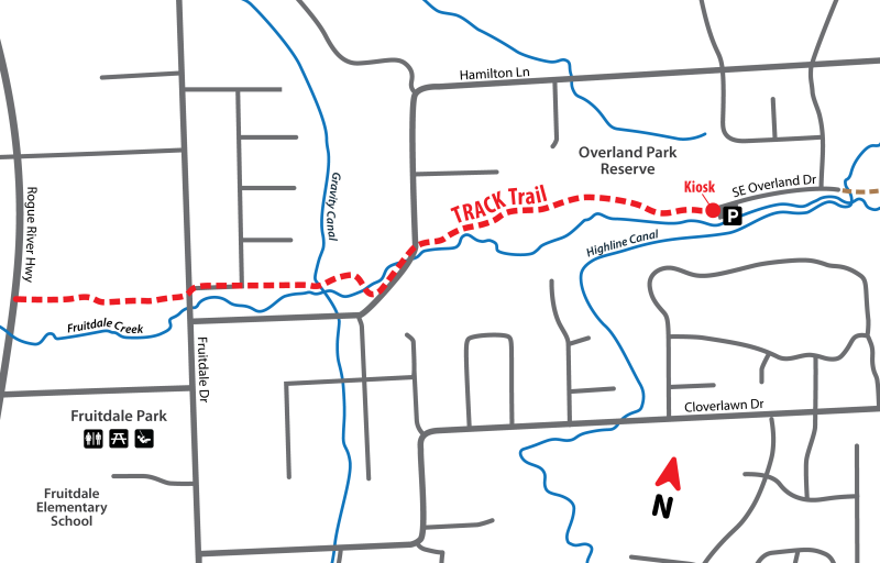 The route of the Fruitdale Creek TRACK Trail