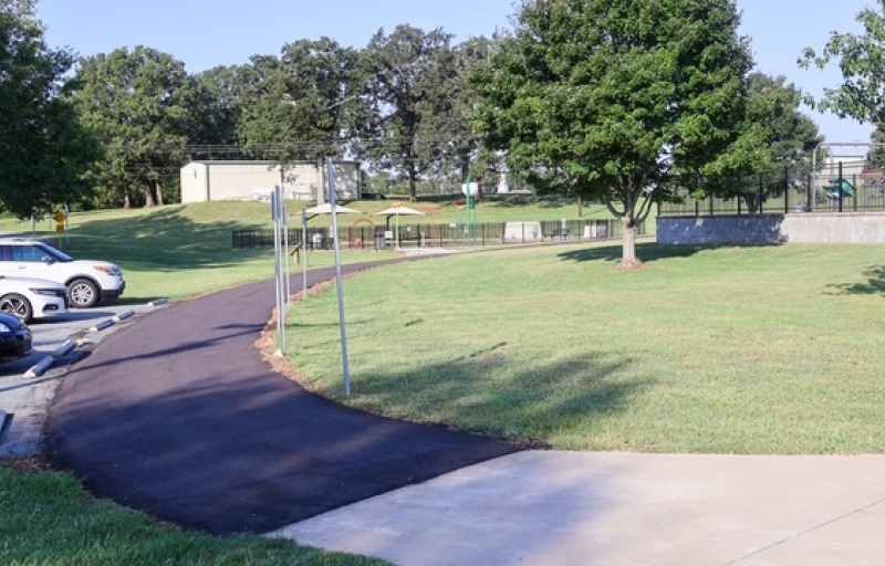 Start of paved path
