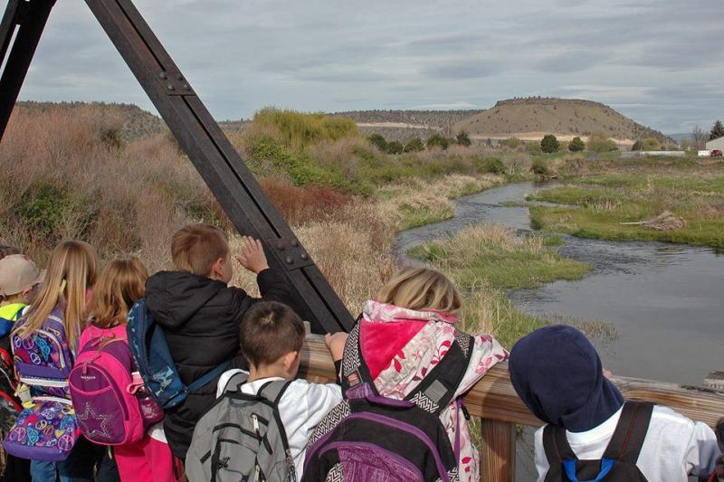 Kids on bridge