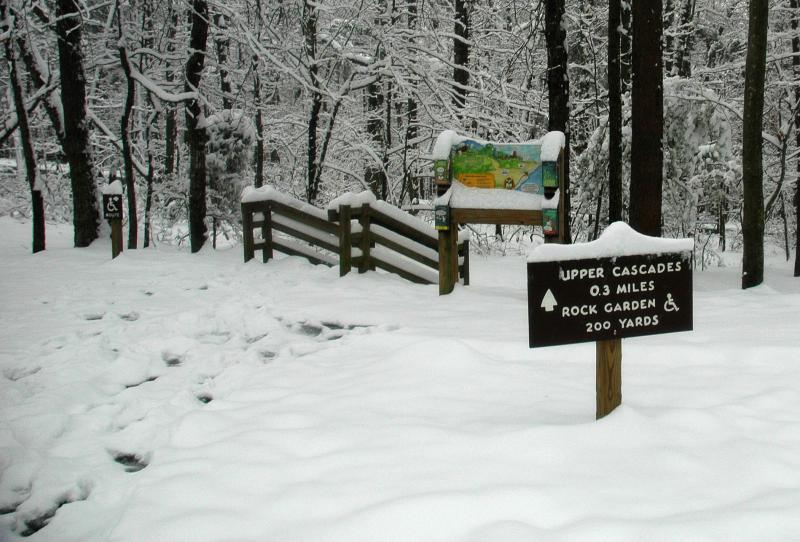 Snow at Hanging Rock State Park