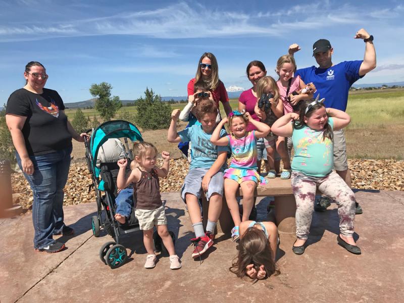 Families at the M-Hill TRACK Trail