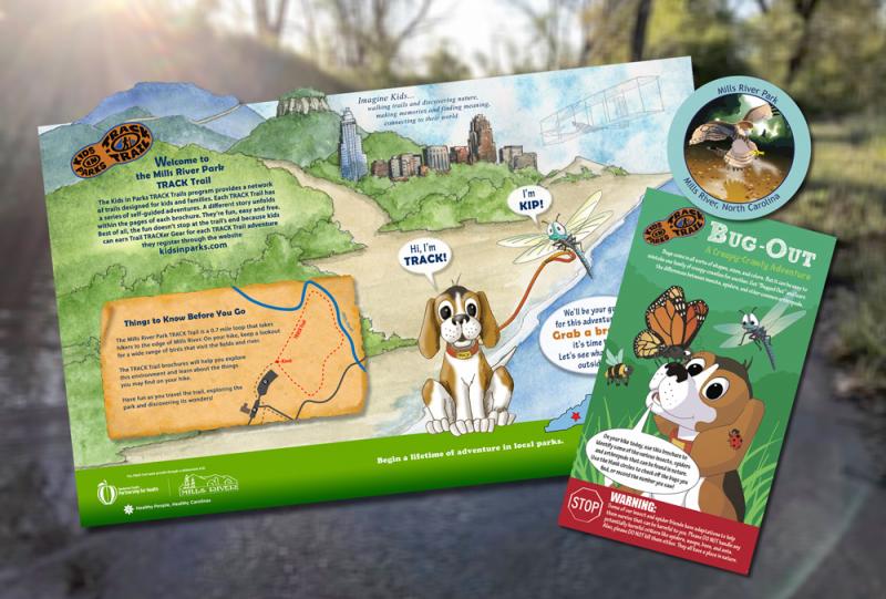 Mills River Sign, Brochures, and Sticker