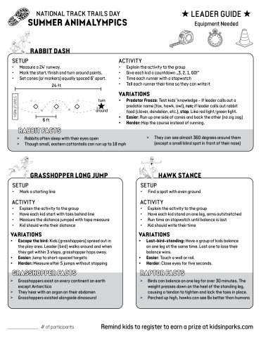 Summer Animalympics (Leader guide)