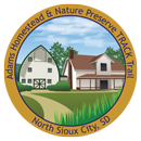 Collectible sticker of Adams Homestead and Nature Preserve
