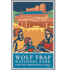 Collectible sticker for Wolf Trap National Park for the Performing Arts