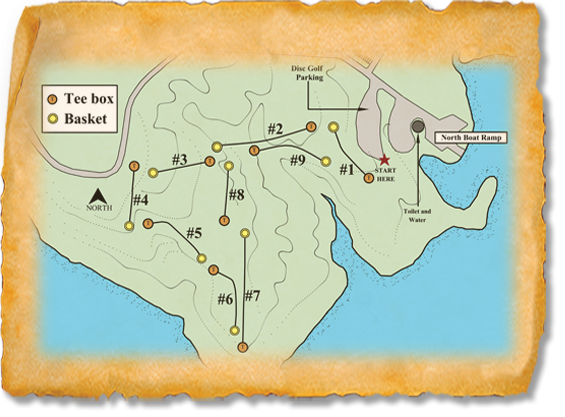 Angostura Recreation Area Nature Trail Disc Golf Course map
