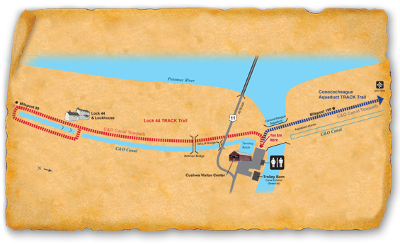 Map of TRACK Trail at C & O Canal