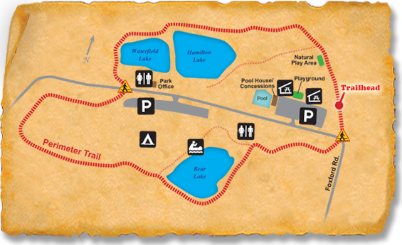 Map of TRACK Trail at Camp T.N. Spencer Park