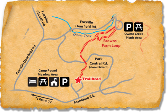 Map of TRACK Trail at Catoctin Mountain Park