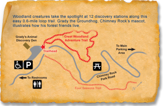 Chimney Rock State Park TRACK Trail map