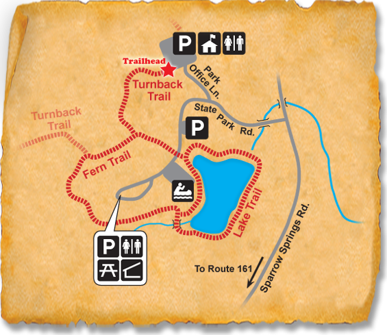 Map of TRACK Trail at Crowders Mountain State Park