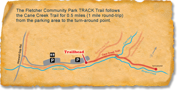 Map of TRACK Trail at Fletcher Community Park