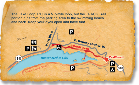 Hungry Mother State Park TRACK Trail map
