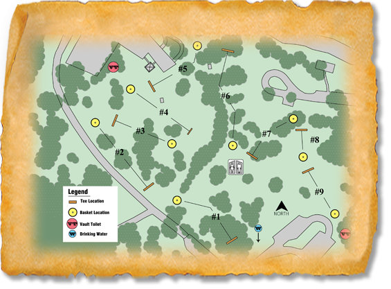 Lewis and Clark Recreation Area Nature Trail Disc Golf Course map