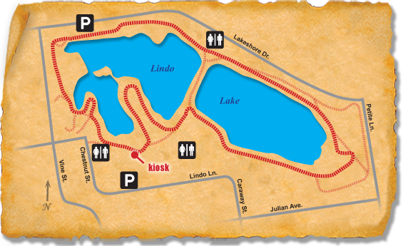 Map of TRACK Trail at Lindo Lake