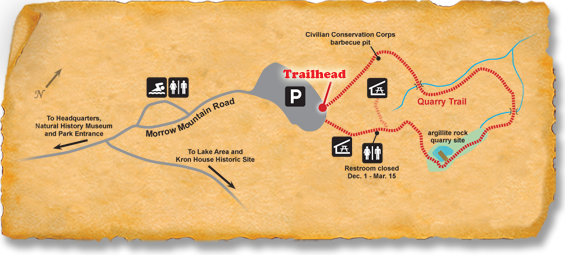 Map of TRACK Trail at Morrow Mountain State Park