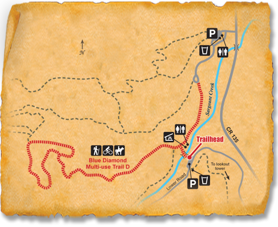 Map of TRACK Trail at Newton Hills State Park