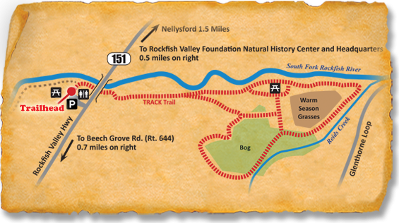 Map of TRACK Trail at Rockfish Valley