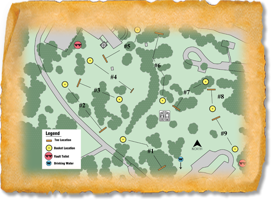 Randall Creek Recreation Area Nature Trail Disc Golf Course map