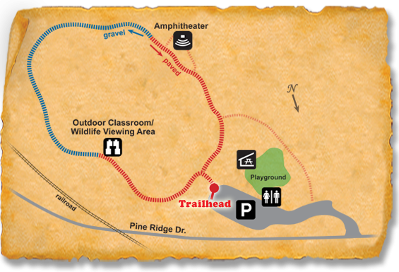 Map of TRACK Trail at Rock Springs Nature Preserve