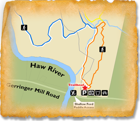 Map of TRACK Trail at Shallow Ford Natural Area