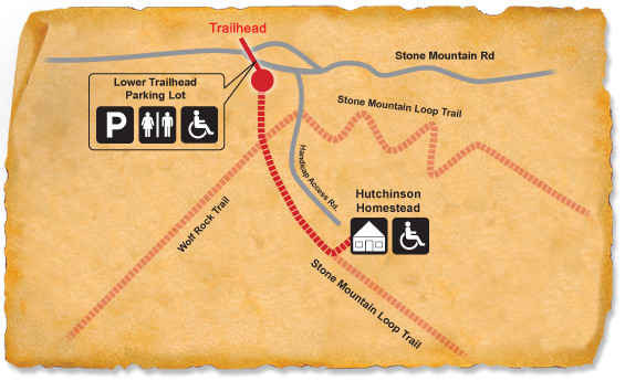 Map of TRACK Trail at Stone Mountain State Park
