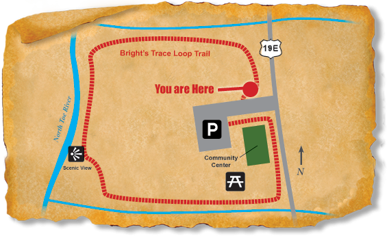 Map of TRACK Trail at Avery County's Green Valley Park