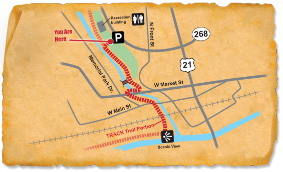 Map of TRACK Trail at Town of Elkin